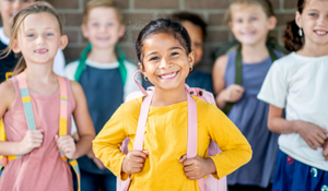 Young students prepared for their day in class