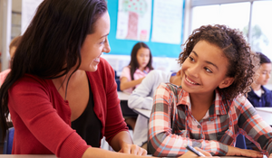 Young student working with ELL Specialist