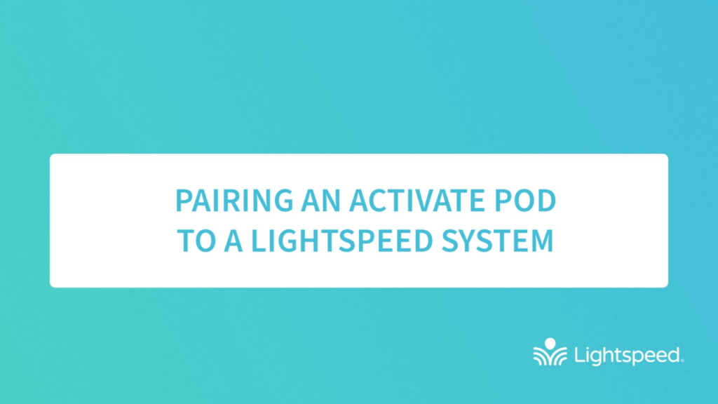 Pairing an Activate Pod to a Lightspeed Instructional Audio System