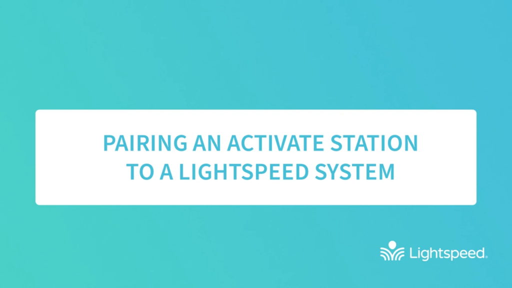 How to pair an Activate Station to a Lightspeed Instructional Audio System