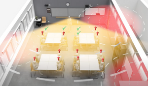 Illustration of the barriers that exist within classrooms that prevent equal hearing for all students.
