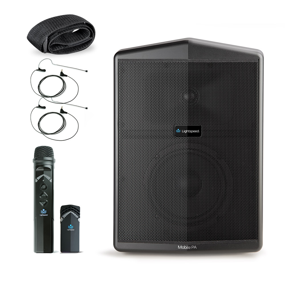 Lightspeed Mobile PA with Flexmike, Sharemike and Headset Mics for instructional audio in the classroom