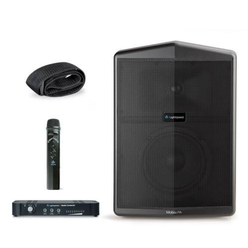 Lightspeed Mobile PA with a Sharemike and Media Connector for instructional audio in the classroom